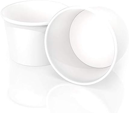 Lakestory хартија чаши за сладолед 4oz мали бели чинии за десерт замрзнати чаши од јогурт бели десертни чинии замрзнати пакувања