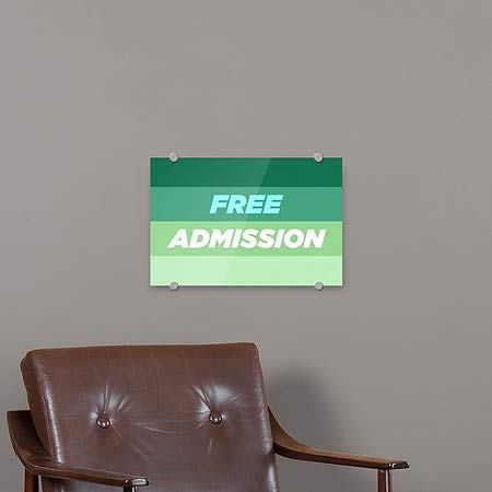 CGSignLab | „Бесплатен прием -Модерен градиент“ Премиум акрилен знак | 18 x12