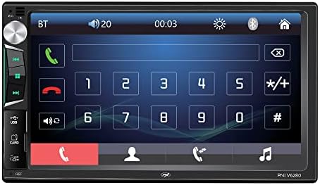 PNI V6280 Multimedia Player со екран на допир, Bluetooth функција, огледална врска Android/IOS USB функција, Micro SD слот, влез Aux,
