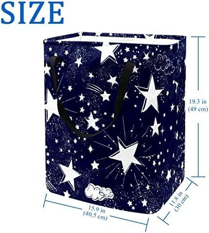 Корпи за перење Со Рачки Преклопен Галакси Простор Бели Ѕвезди Облаци Морнарица Печатење За Складирање Попречуваат За Возрасни