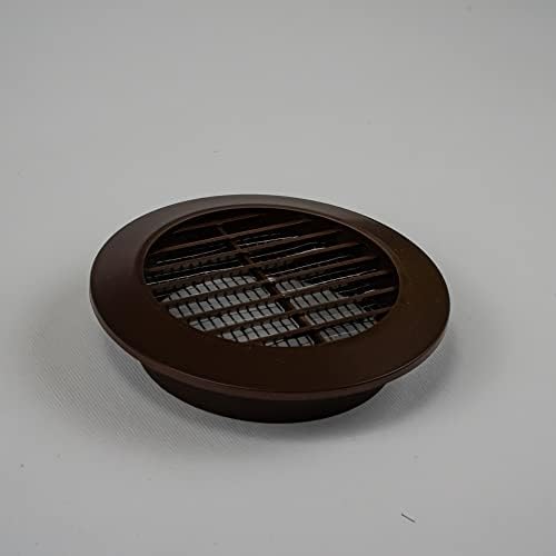Ecopro Vent Brown 2,8 инчен инчен тркалезна решетка за вентилација - внатре / надворешна употреба - Достапна 8 големини / 4 бои.
