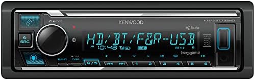 Kenwood KMM-BT732HD Bluetooth Автомобил Стерео СО USB Порта, Am/FM Радио, Mp3 Плеер, МУЛТИ Боја LCD, HD Радио, Одвојува Лице, Изградена Во Алекса, Компатибилен Со Siriusxm Тјунер