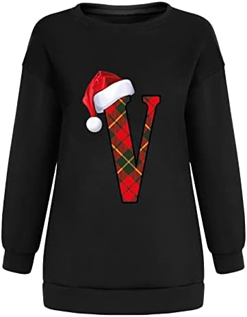 Дедо Мраз и y Печати жени преголема маичка за руно мода со долги ракави капка рамо пуловер врвни џемпери од качулка