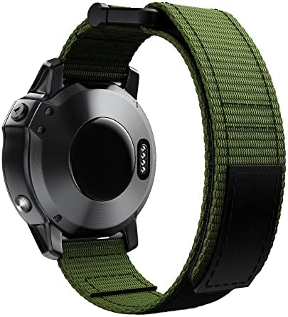 Ienyu 26 22mm најлонски ленти за часовници за Garmin Fenix ​​7 7x 6x Pro 5x Watch Watch EasyFit Band Brake Release Strap