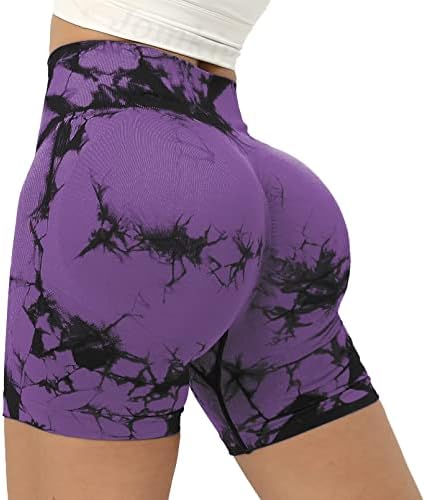 Jommkig Butt Scrunch Беспрекорни шорцеви за жени со висока половината Непречена тренингот јога салата што работи со велосипедски
