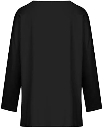 Трендовски преголем пулвер за домашна облека за жени пролетен долг ракав екипаж на вратот на вратот, тенка тиква топла лабава пуловер жена црна