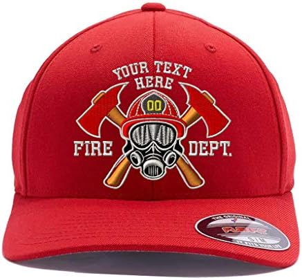 Обични везени капи на пожарникари. 6477, 6277 Флексит Бејзбол Капчиња