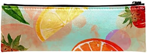 Тбуобт Козметички Кеси Чанти За Шминка За Жени, Мала Торбичка За Шминка Патни Торби, Акварел Овошје Јагода Лимон Портокал