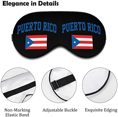 Знаме На Порторико Маска За Очи За Спиење Затемнување Ноќни Врзани Очи Со Прилагодлив Ремен За Мажи Жени Патуваат Јога Дремка