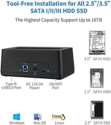 LXXSH USB 3.0 До SATA Надворешен Хард Диск Приклучна Станица Прилог Адаптер за 2.5 &засилувач; 3.5 Инчен HDD SSD SATA Брзина до 5Gb