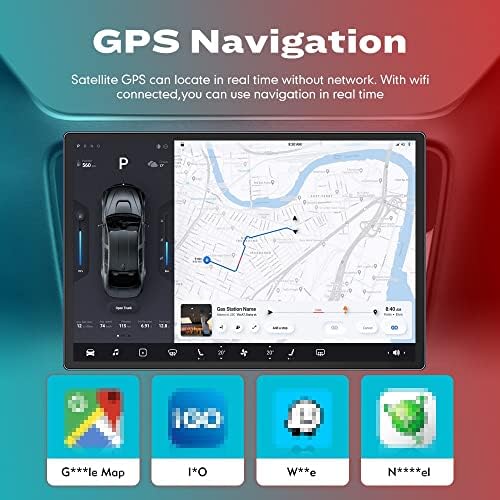 KUNFINE 13.1 Андроид Радио CarPlay &засилувач; Андроид Авто Авторадио Автомобил Навигација Стерео Мултимедијални Плеер ГПС Екран
