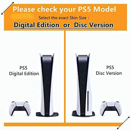 МОТОТ FXCON ЗА PS5 Кожата Диск Издание &засилувач; Дигитално Издание Конзола И Контролор Винил Покритие Кожи Обвива Отпорни На Гребење,