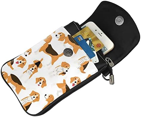 Куче мала чанта за мобилни телефони со слотови за кредитни картички Допир на екранот за мобилна торба-нано печатење