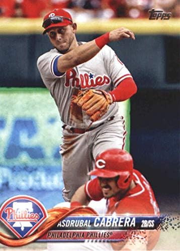 2018 година Ажурирање на Топс и ја истакнува Бејзбол Серија #US116 Asdrubal Cabrera Philadelphia Phillies Официјална картичка за тргување со MLB