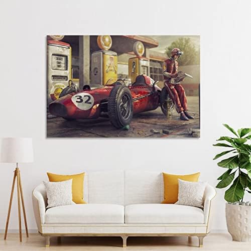 Постери за автомобили Расинг Ф1 уметнички дела Постери платно wallидни уметнички отпечатоци за wallидни украси за простории за