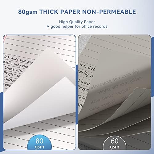 4 пакет легални влошки за пишување 5 x 8 Notepad 80gsm Рециклирана хартија Мали правни влошки 25 редови Белешки Подложни перфорирани