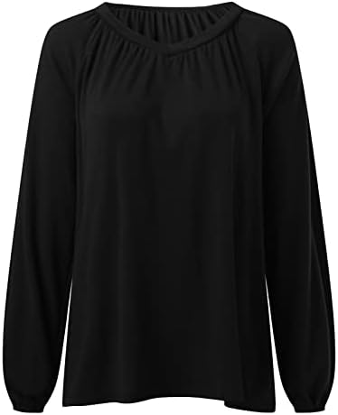 Women'sенски нов пад и зимска цврста боја долга ракав V врат лабава плетена маица врвови женски врвови блуза од кошула