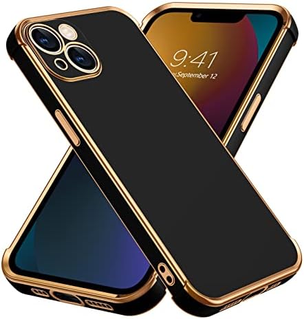 Бентобен iPhone 13 Случај, Телефон случај iPhone 13 6.1, Тенок Тенок Фит Луксузен Златен Дизајн Отпорен На Удари Заштитен Мек