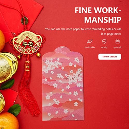 Амосфун Божиќни Подароци 30 парчиња Кинески Црвени Пликови 2023 Јапонски Новогодишни Пликови Коверти Со Среќни Пари Со Цветни Кинески