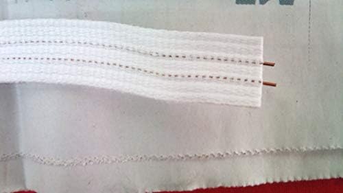 50 јарди/ролна полиестер за шиење за шиење двојно бакарна жица јака додатоци за облека за коски DIY правење венчаница/корсет, 1/2 , бело