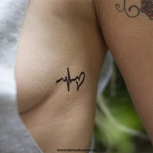 5 х Црна Љубов-Пулс Симбол Тетоважа-привремена Тетоважа На Кожата