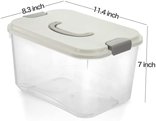 Езоваре 13 Литри Пластични Кутии За Складирање Кутии Со Горната Рачка, Комплет од 6 Кутии За Складирање На Бравата Со Контејнери