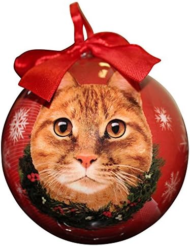 Tabby Cat Cat Chistran Ornament Shatter Profof Toll лесна за персонализирање на совршен подарок за loversубителите на мачки од таби