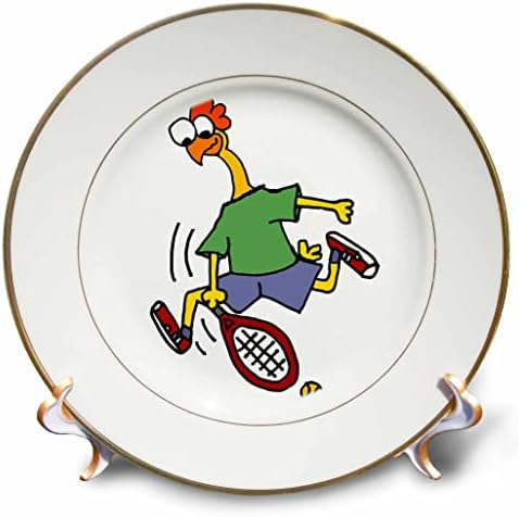 3drose Смешна симпатична гума пилешко игра тениски спортски цртан филм - плочи