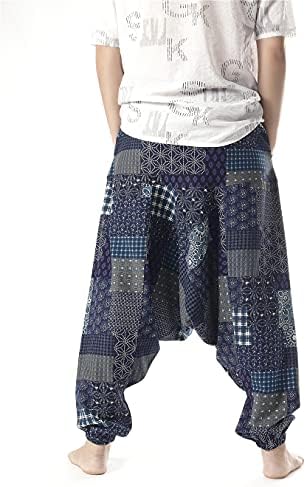 HZCX моден машка гроздобер памук мешавини од памук за ленени палки за џогирање на харем панталони
