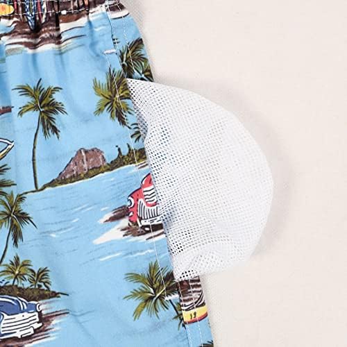 Менс атлетски одбор за шорцеви Врза за печатење во боја на летни плажа за плажа Брзи суви шорцеви на плажа со џебови