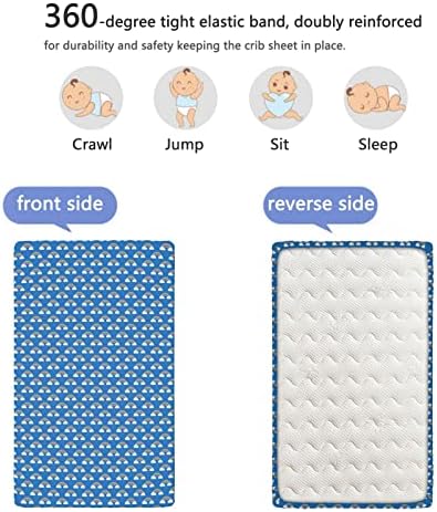 Виножито тематски опремени мини чаршафи за креветчиња, преносни мини креветчиња со меки и затегнати вградени чаршафи за креветчиња за