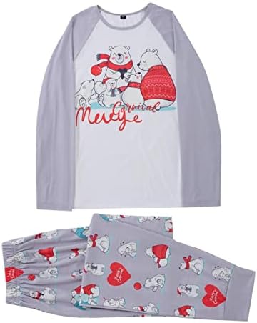 Божиќна карирана печатена дневна облека Божиќно семејство што одговара на пижами со долги ракави за домашен сон што одговара на Божиќ