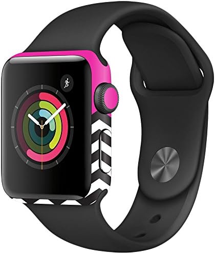 MOINYSKINS SKING CONDESTIBLE со Apple Watch Series 2 38mm - Hot Pink Chevron | Заштитна, издржлива и уникатна обвивка за винил декларална