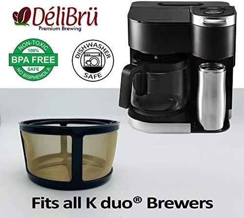 Keurig Mesh Filter Cafe Filter Oure Useable - Постојана корпа за филтрирање на кафе за Keurig K Duo Essentials и K Duo Brewers Machine