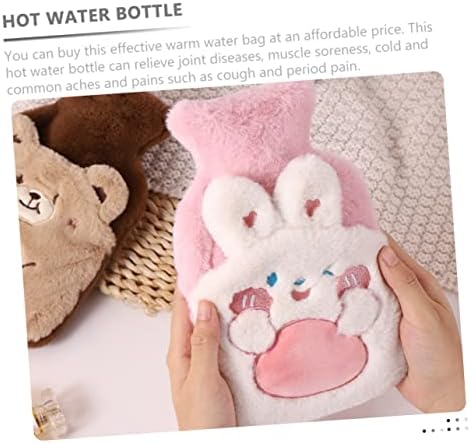 Стобак кадифен вреќа со топла вода девојка полнети животни затоплувачи на топлина за затоплувачи на телото за деца слатко шише