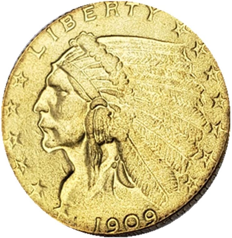 12 различни години Американски индиски шеф 2,5 проценти златни монети 1908 ~ 1915, 1926 ~ 1929 година