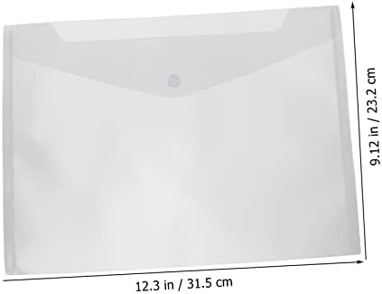 Хемотон 1 10 парчиња Транспарентна Торба Со Датотеки А4 Пликови Јасни Пликови Џебни Папки Торби Со Датотеки Пластични А4 Ракави