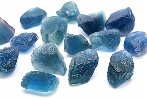 Abuziv 100g Природно сурово сино флуорит груб кварц кристал од реики примерок убав кристален дом