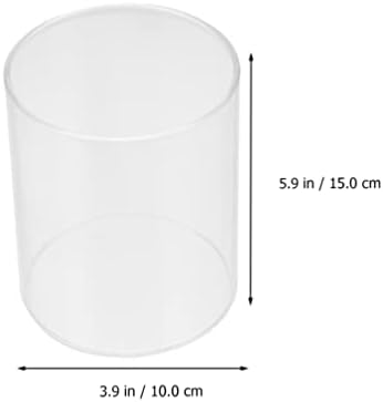 Чиста стаклена чинија со чаши со голема големина држач за стакло стакло цилиндер Отворете ги двата краја Отворено завршена стаклена ламба