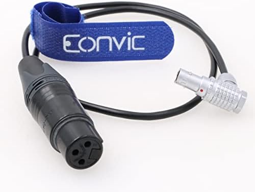 Аудио кабел за фотоапарати Eonvic за Arri Alexa Mini LF камера десен агол 0B 6 пински машки до XLR 3 пински женски