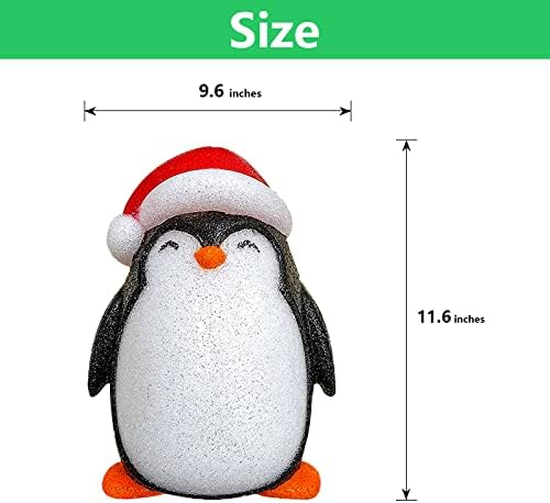 Аулбиќ 2 парчиња Божиќен пингвин со тремот светло, светлосни капаци за одмор на отворено за светло за светло за тремови и гаражни светла