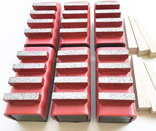 Нови блокови за мелење на дијаманти со црвена врска од 6pk за EDCO, Stow, Husqvarna, Diamond Products и општа опрема подни меленици