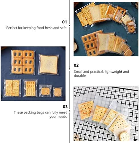 Чиста запечатување на торби за завиткување на целофан: 300 парчиња само -запечатување виолончело завиткувач DIY бисквити торби за завиткување на обвивки за подароци ?