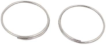 X-Ree 800pcs 11mm Надворешен дијаметар лустер конектор челик прстен О-прстен хром тон (800pcs 11mm diámetro Externior araña conector anillo de acero anillo en o de легура тоно