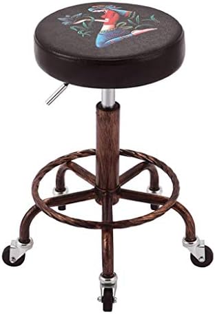 KMMK домашен стол столче преклопување стол-столче за тркалачки салон столче Прилагодливо вртење на хидраулична метална рамка стол стол