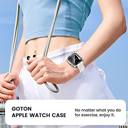 [2 во 1] Готон за водоотпорен случај на Apple Watch Case 41mm Серија 8/7 Заштитник на екранот, Diamond Apple Watch Cover со заштитено стакло