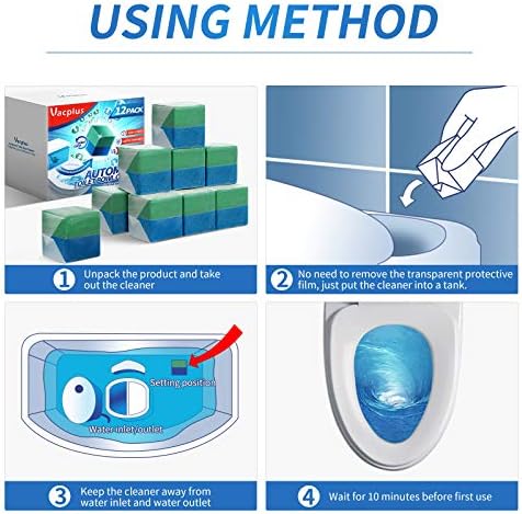 Vacplus автоматски таблети за чистење на тоалети, чистач за тоалети за бања, VA-T169