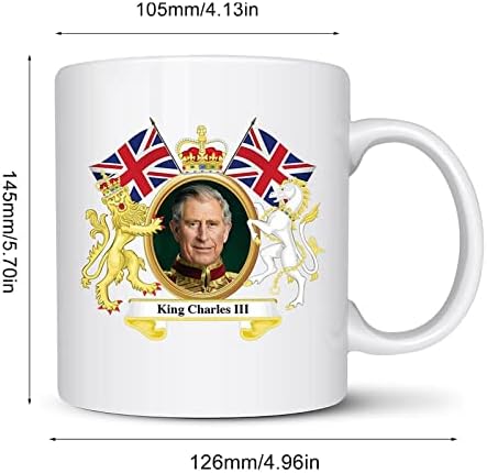 Крал Липси, Чарлс III, крунисување кригла, кралот Чарлс III 2023 комеморативни чаши, кралот на Велика Британија, кафе кригла за