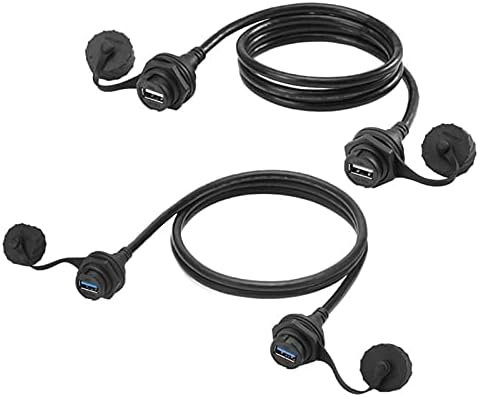 Конектори USB 2.0 3.0 приклучок женски до женски кабел 2 краеви IP67 водоотпорен панел за монтирање на конекторот 1M 3FT M17F -