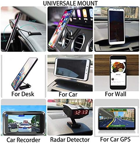 Sancore Car Телефонски монтиран магнетски, држач за преклопен телефон за табла за автомобили, метална телефонска лулка компатибилна